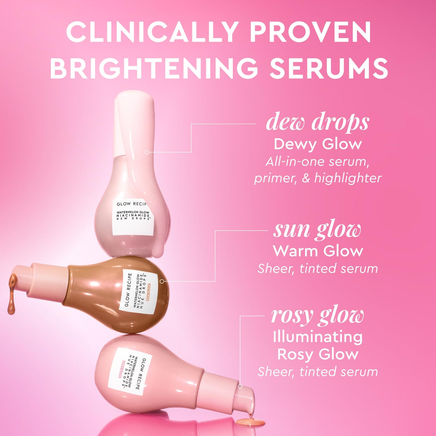 Glow Recipe Watermelon Glow Niacinamide Hue Drops - Rosy Glow