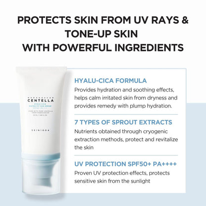SKIN1004 Hyalu-Cica Water-Fit Sun Serum SPF50+ PA++++ (Chemical Sunscreen)